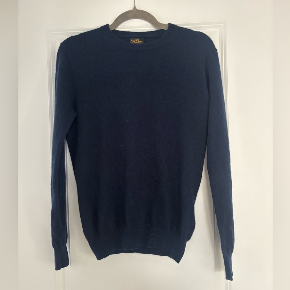 J crew navy cashmere sweater